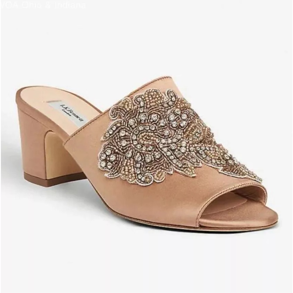 L.K. Bennett Sabrina Satin Shoes 38 - Picture 5 of 13